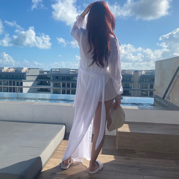 Floor length sheer robe - Picture 3 of 3